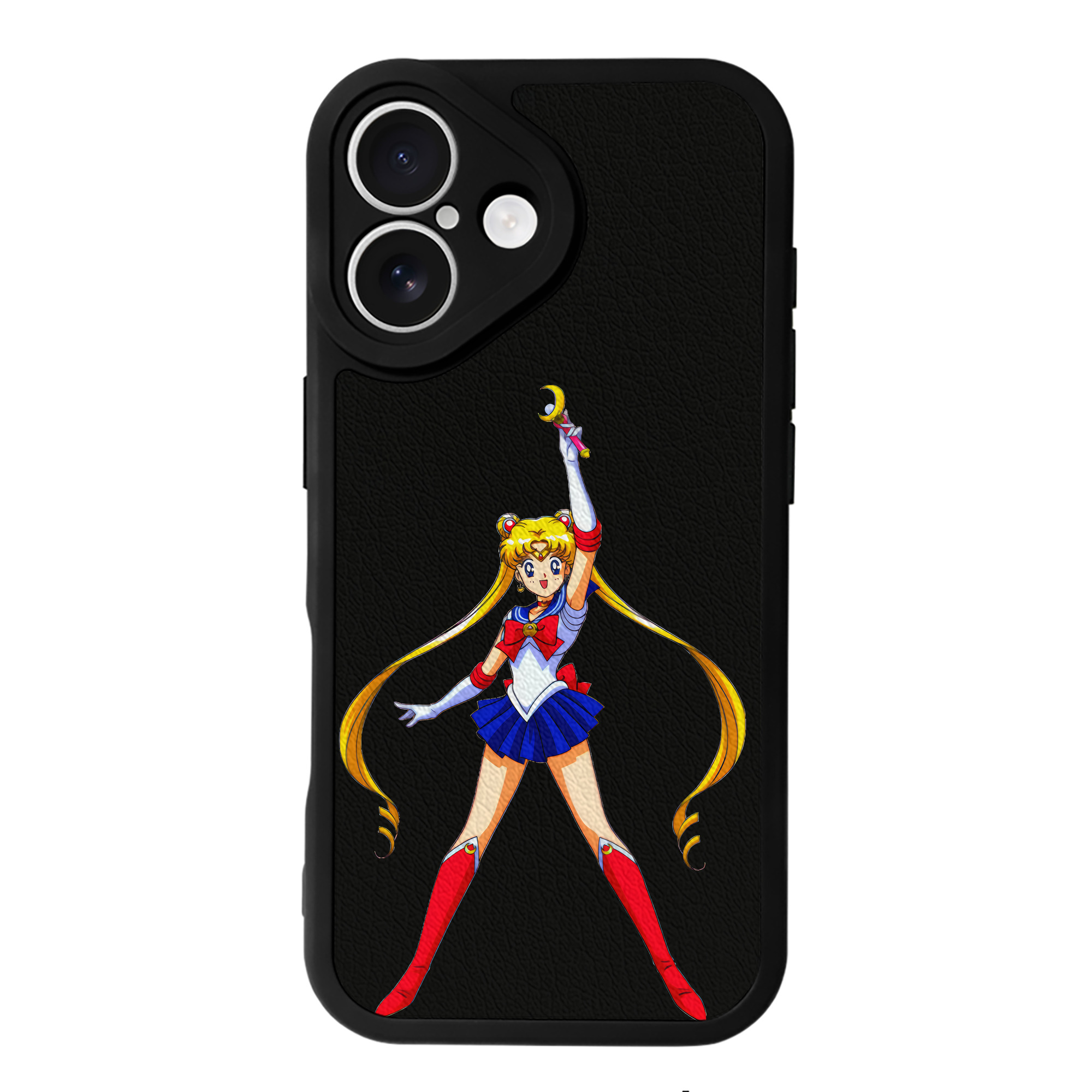 （画像用） 美少女戦士セーラームーン 月野 うさぎ つきの うさぎ Sailor Moon Tsukino Usagi 【iPhone 16シリーズ対応】シリコンスマホケース（レザー調） 材質：シリコン